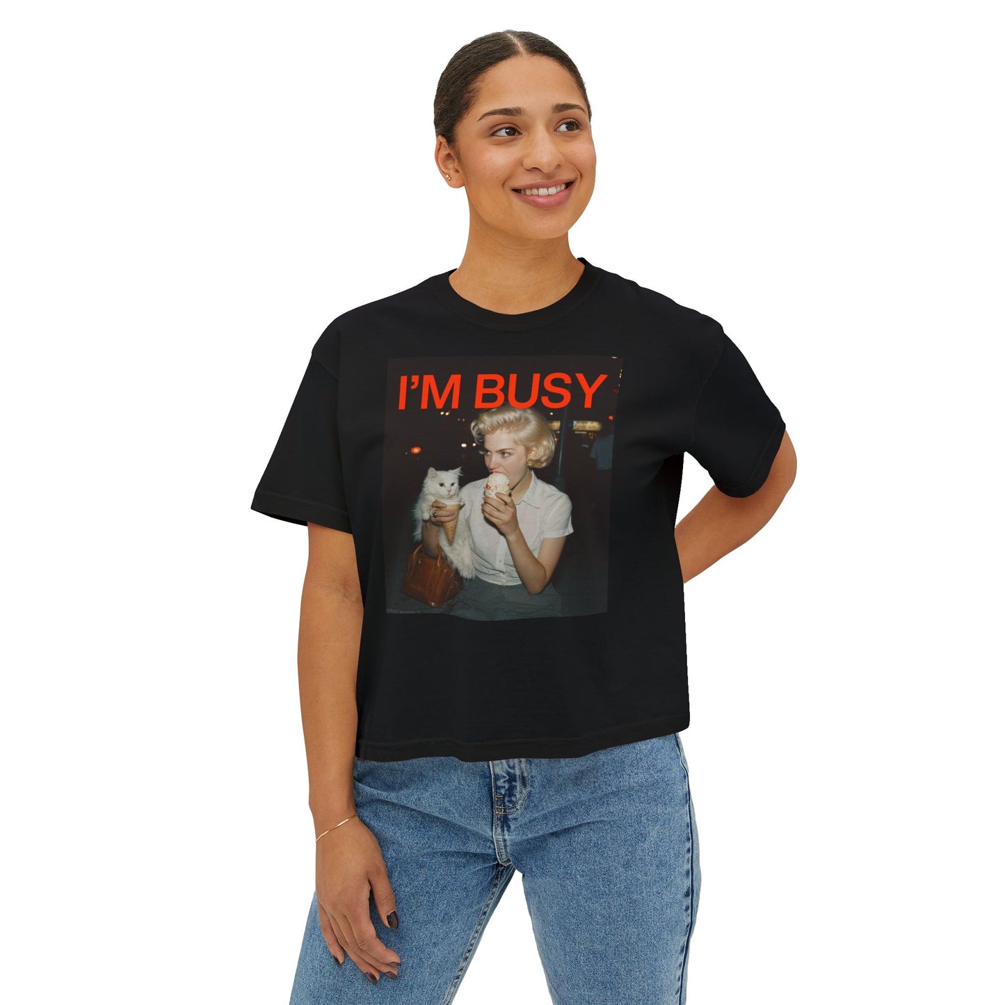 I'm Busy Original Women's Boxy Tee