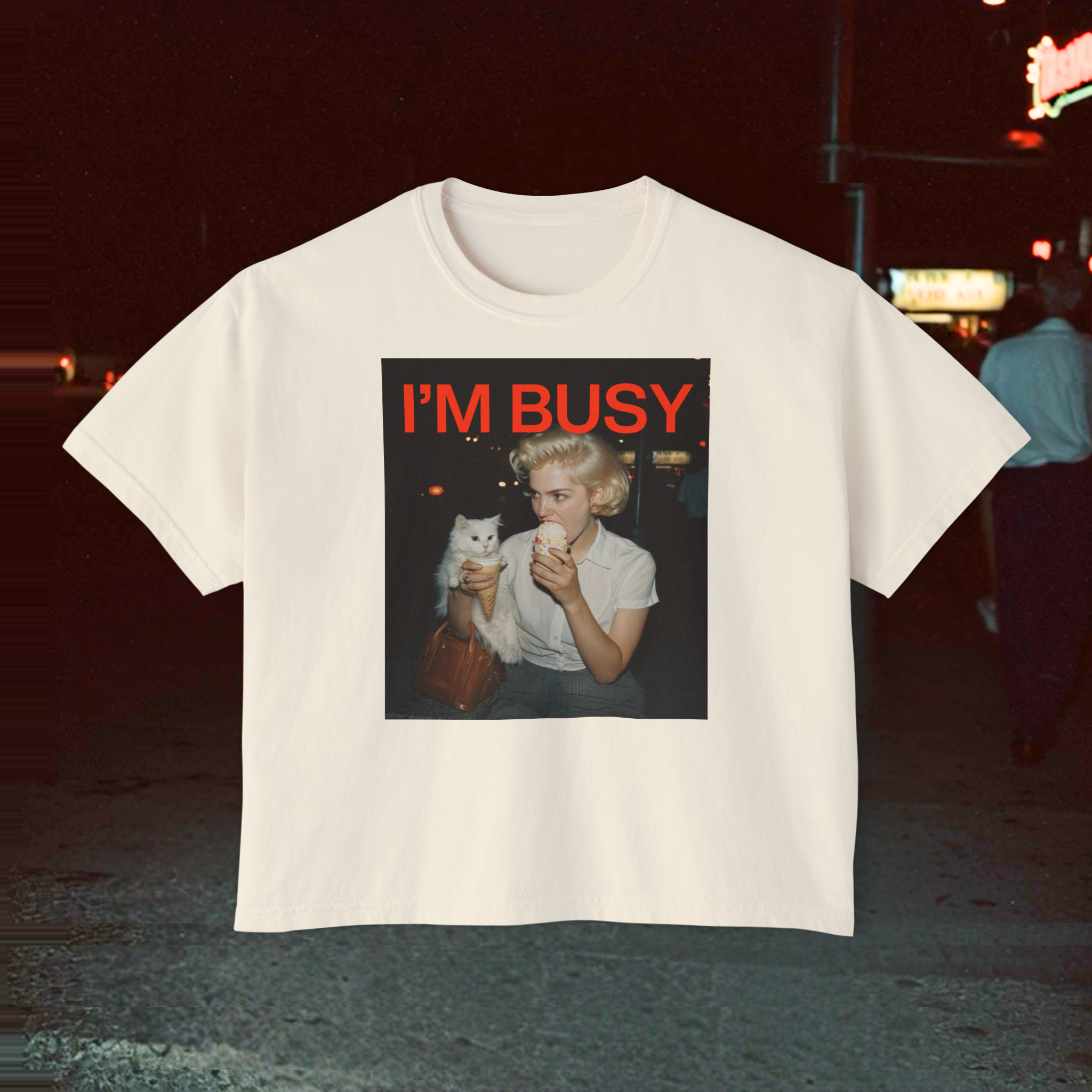 I'm Busy Original Women's Boxy Tee
