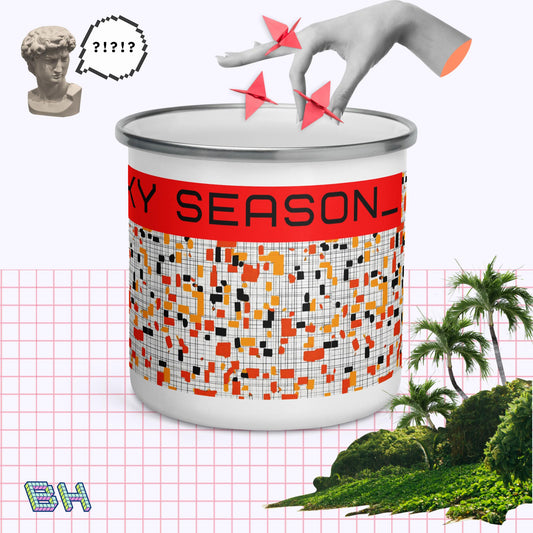 Spooky Season Candy Corn Pattern Mug